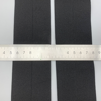 Bande élastique de sport en stock avec fermeture par corde pliée, respirante, noire et blanche, ceinture élastique personnalisée pour la couture de vêtements