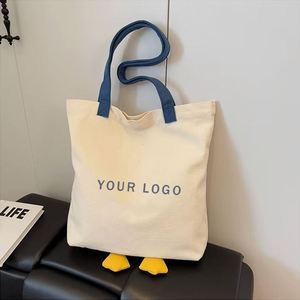 Cartoon Pattern Foldable Thicken Cotton <b>Canvas</b> <b>Tote</b> Bag for Women Teenage Girls Lunch Grocery School Beach Shopping - Product Image 4