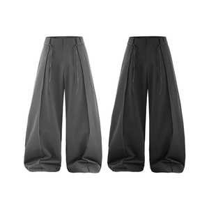 Pantaloni a gamba larga personalizzati QUICKSHOW pantaloni da uomo stilisti Casual elasticizzati pantaloni eleganti pantaloni larghi impilati per gli uomini - Product Image 5