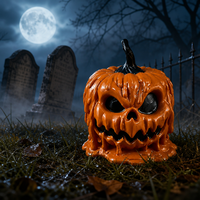 Décoration d'Halloween en gros : Figurine Citrouille Jack O'Lantern Fondante en Polyrésine, Statue de Table Effrayante, Vente Directe Usine Personnalisée
