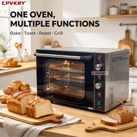 Équipement de cuisson électrique encastré en acier inoxydable avec éclairage intégré pour boulangeries et services de traiteur