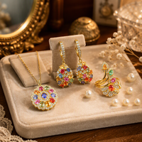 Bijoux de luxe en argent 925 plaqué or, saphir naturel fantaisie, collier, boucles d'oreilles, bagues, ensemble de bijoux, cadeau de fiançailles, cadeau de mariage pour femmes