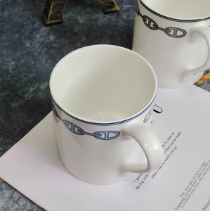 Light Luxury Mug Bone China Coffee Mug Blue White Breakfast Milk <b>Cups</b> Birthday Gift Couple <b>Cup</b> - Product Image 3