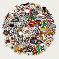Autocollants en vinyle multicolores pour cigares, pack de décalcomanies graffiti, art crâne bourbon, imperméables, cadeau d'affaires pour hommes, vente en gros, fabriqué en Chine
