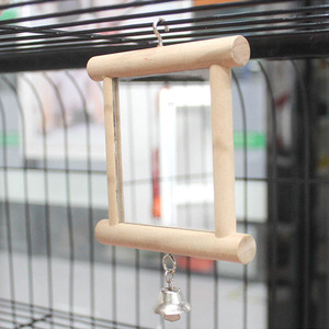 Giocattoli Divertenti a Specchio per <span class=keywords><strong>Uccelli</strong></span>, Giocattoli Fantasiosi <span class=keywords><strong>da</strong></span> Arrampicata e Appoggio, Adatti per Pappagalli, Piccioni, in Pino e Acrilico, Giocattoli per Animali Domestici - Product Image 4