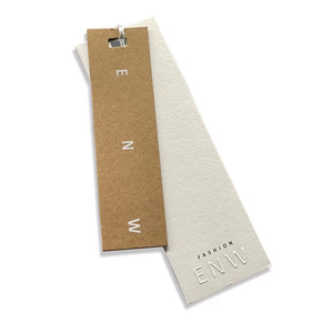 Tái Chế Tùy Chỉnh Cá Nhân Logo Giấy Kraft Treo Thẻ Giá Tag May Mặc Hangtags Cho Quần Áo - Product Image 1