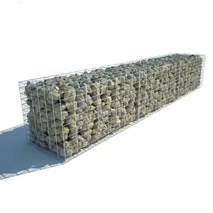 Pas geçirmez dekoratif taş kafes 4mm galfan kaynaklı gabion kutusu