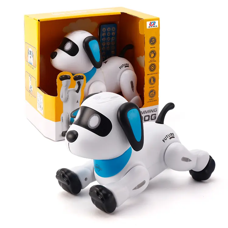 New Remote Control Electronic RC Smart Intelligent Programming Dancing Stunt Dog Toy Robot