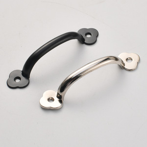 B-437 Zinc Alloy Cabinet Handle Novelty Shape Black And <b>Silver</b> Drawer Pull Traditional Design Durable Surface Plating - Product Image 2