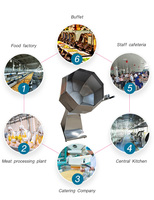 Tambour de mélange octogonal de qualité alimentaire, machine de mélange rotative à faible dommage pour l'atelier de snacks frits