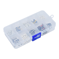 250 pièces/boîte, 10 types de boutons de commutation tactiles pour télécommande de voiture, kit de boutons de commutation