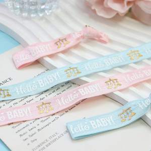 Vendita calda neonato ciao bambino è un ragazzo piega sopra il rotolo di nastro elastico per Baby Shower - Product Image 4