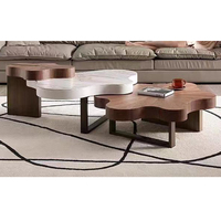 Table basse moderne YuanChang haut de gamme avec plateau en marbre et pieds en acier inoxydable, mobilier de salon de haute qualité