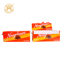 Boîte d'emballage et de présentation en carton blanc pliable pour barres énergétiques, chocolat et gaufres, vente en gros