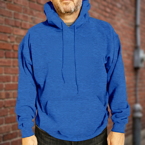 Sweat-shirt à capuche bleu royal pour homme, coupe classique, en coton French Terry, pull décontracté avec poche avant, idéal pour l'automne - Product Image 1