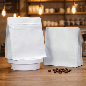 Bolsas de Café con Fondo Plano, Varios Tamaños, Bolsas Negras con Fondo Plano para Alimentos, Dulces, con Válvula y Cierre, para Regalos, en Stock, 100 Unidades - Product Image 1
