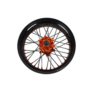 Juego de Ruedas Supermoto 17x3.5 17x4.25 para 125 250 <span class=keywords><strong>300</strong></span> 450 500 EXC 2003-2025, Kit de Ruedas de Carreras <span class=keywords><strong>Motard</strong></span> de Aluminio Billet CNC Negro - Product Image 3