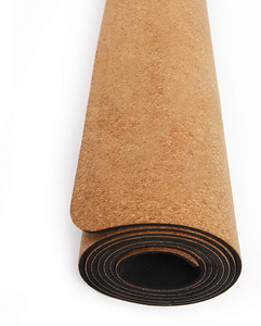 Tapete de Yoga <span class=keywords><strong>Mandara</strong></span> de Caucho Reciclado para Fitness, Color Madera de Corcho y Negro, 183 cm - Product Image 4
