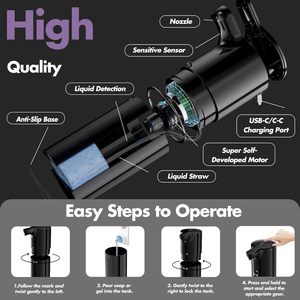 Wholesale Hot Sale Refillable <b>Foam</b> <b>Soap</b> Dispenser Electric ABS Plastic Touchless Automatic <b>Soap</b> Dispensers for Bathroom Toilet - Product Image 3