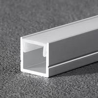 Meilleure vente pour le canal d'éclairage de bande de LED grise monté en surface encastré 6063 extrusion profilé en aluminium de bande de LED personnalisé