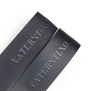 Fabricante de Cintas Lude, <span class=keywords><strong>Cinta</strong></span> de Satén Reciclado Sólida con Logotipo de Marca Personalizado, Impresión en Lámina <span class=keywords><strong>Negra</strong></span> 3D, para Envolver Regalos - Product Image 3