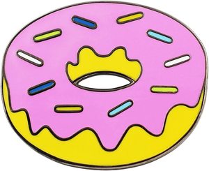 Pin de solapa de donuts Kawaii, broches de dibujos animados de Los Simpsons, personalizado, esmalte suave, mochila, regalos - Product Image 6