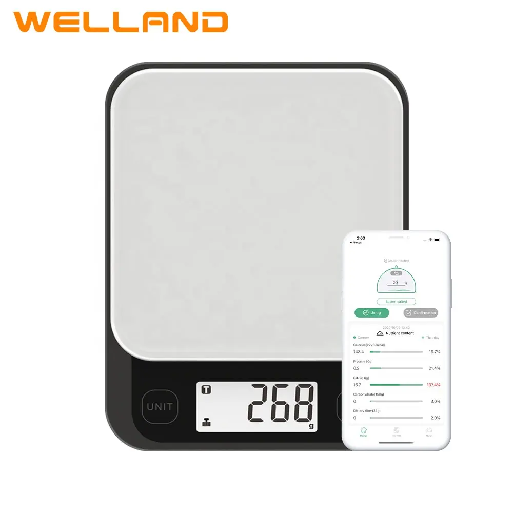 electron digit food scale with nutritional calculator