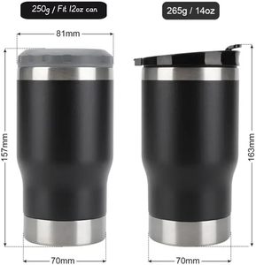 Mug de voyage et isolateur pour canettes de cola rose, pour canettes de 12 oz et bouteilles de bière, tasse isotherme en acier inoxydable et thermocooler - Product Image 3