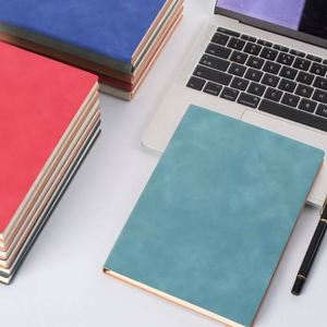 Hot Coloring Screen Print New Arrival Personal Plain <b>Dotted</b> Custom Lined A5 Red Leather Cover <b>Notebook</b> Journal 100 Sheets Gift - Product Image 2