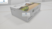 Boîte de présentation de pierres en acrylique transparente avec logo personnalisé, style moderne et luxueux, en marbre et quartz, valise en aluminium pour échantillons de produits