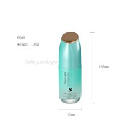 Flacon pompe pour crème, conteneur d'emballage 30ml 50ml pour soins de la peau, pompe à pression, lotion solaire, emballage en verre