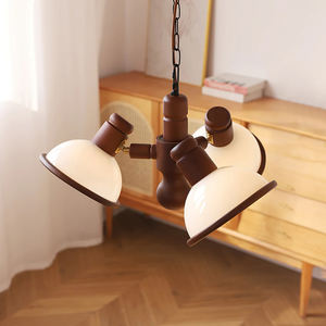 Lámpara de Techo Girona <span class=keywords><strong>Mia</strong></span>, Estilo Moderno de Mediados de Siglo, Retro, para Comedor, Cocina, Cafetería, Madera, Vidrio, Metal, LED, Alta Calidad, Nuevo Diseño - Product Image 3