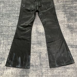 DENIMGUYS Jeans <span class=keywords><strong>de</strong></span> Mezclilla Ajustados y Acampanados para <span class=keywords><strong>Hombre</strong></span>, Estilo Vintage, Recubiertos <span class=keywords><strong>de</strong></span> Cera Negra, Personalizados al por Mayor - Product Image 6