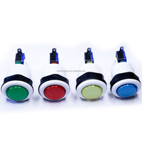 Kit de boutons poussoirs d'arcade de style Happ 28 mm P4, commutateur américain A4 pour distributeur de pièces, pour jeux vidéo, bricolage, machine Mame Jamma - Fabriqué