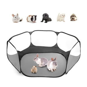 <span class=keywords><strong>Cage</strong></span> pour animaux Tente d'intérieur <span class=keywords><strong>Cage</strong></span> pour cochon d'inde <span class=keywords><strong>Cage</strong></span> respirante transparente pour lapin Clôture d'exercice ouverte pour chat Stylo pour chien - Product Image 1