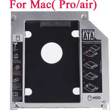 Penyimpanan Komputer Aluminium Hard Drive Caddy SATA 2.5 HDD Caddy untuk Apple Macbook Pro Air