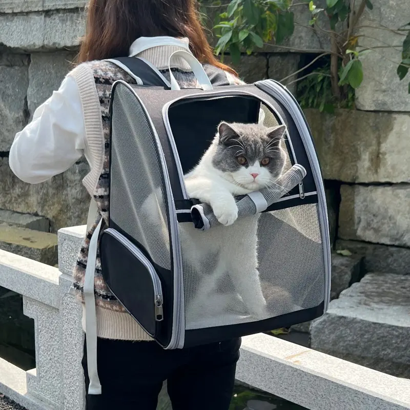 Alta Qualidade Pet Carrier Bag Gato Mochila Transportadora Ao Ar Livre E Grandes Gatos pet Mochila