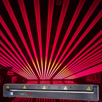 Barre laser rouge DJ Disco 500mW*8 à 8 faisceaux pour événements, scène, boîte de nuit, parc à thème, contrôle DMX512, haute précision 6000K