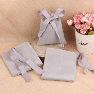 Sacs en velours à cordon avec logo personnalisé 10x12 cm pour bijoux - Product Image 3