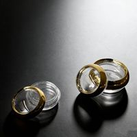 Pot en plastique doré de 30 g, capsule ronde vide pour crème pour le visage, emballage de compléments alimentaires pour les soins de la peau