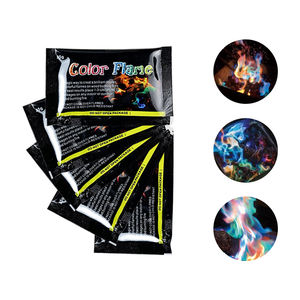 डेरा डाले हुए यात्रा रंग परिवर्तक इंद्रधनुष जादू कृत्रिम आग की लौ रंगीन लौ - Product Image 2