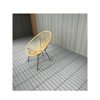 Fauteuil en rotin rond pour balcon, plage, jardin, en bois, style nid d'oiseau, pour l'extérieur