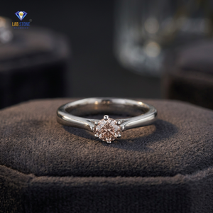 เพชรธรรมชาติ 0.10 กะรัต ทรงกลมเจียระไนบริลเลียนท์ ทองคำขาว 18K สี J-K ความสะอาดระดับ VS1-VS2 สำหรับแหวนหมั้นที่ได้รับการรับรอง - Product Image 3