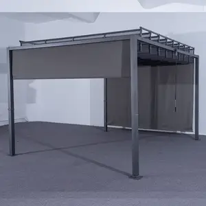 MIA mobili da giardino parasole esterno in alluminio feritoia Pergola con tettoia regolabile