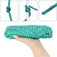 Cordon tressé réfléchissant haute résistance et léger de 5 mm avec 24/32/48 brins en nylon durable pour tentes et camping