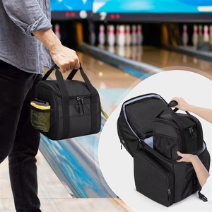 Padded Handle Premium Single Ball <b>Bowling</b> Tote Bag with Holder for Indoor Sports lunch bag - Product Image 4