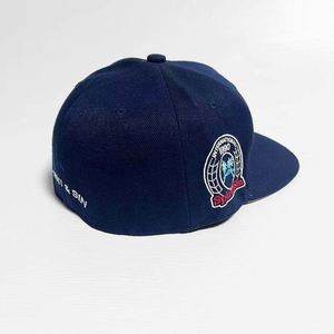 <b>Navy</b> Blue Custom 5-Panel Flat Brim Gorras Sports Cap Logo Baseball Snapback <b>Hat</b> Fitted Caps for Men Common Image - Product Image 2