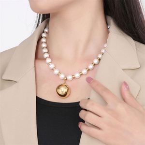 สร้อยคอแฟชั่นประดับมุกเม็ดใหญ่สำหรับวันครบรอบ - Product Image 4