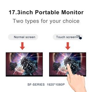 צג נייד בגודל 17.3 אינץ' Full HD IPS עם הגנה מפני אור כחול, מסך מגע, רזולוציה 1080p, <span class=keywords><strong>100</strong></span>% SRGB, קצב רענון 60 הרץ למשחקים - Product Image 2