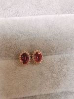 Boucles d'oreilles en or rose 14 carats 0,85 ct avec diamant rubis naturel sang de pigeon Bijoux en or fin pour anniversaire et mariage de femme